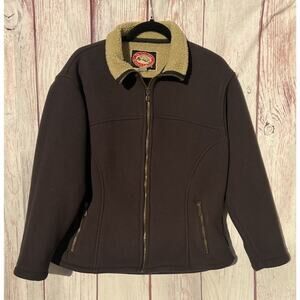 The Australian Outback Collection Fleece Sherpa Lined Jacket Brown Beige Size L